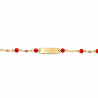 Bracciale Bambino in Oro Pasta di corallo BROR-106-286 - BROR-106-286
